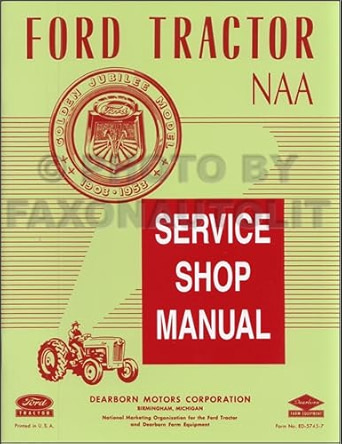 1953 Ford Jubilee Tractor Manual